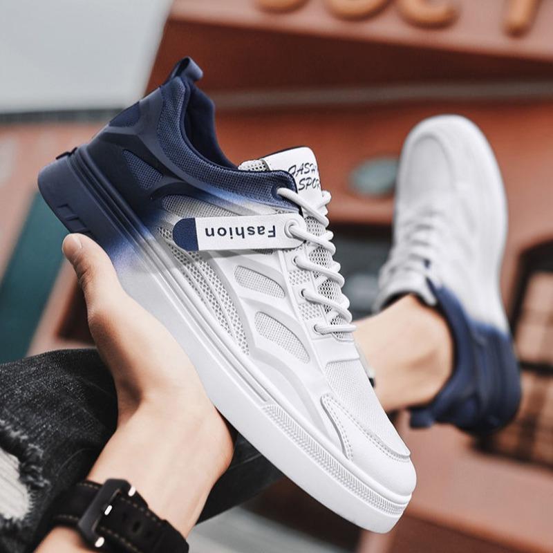 New Men's Summer Breathable Thin Mesh Casual White Board Shoes – Versatile Athletic Trendy Sneakers