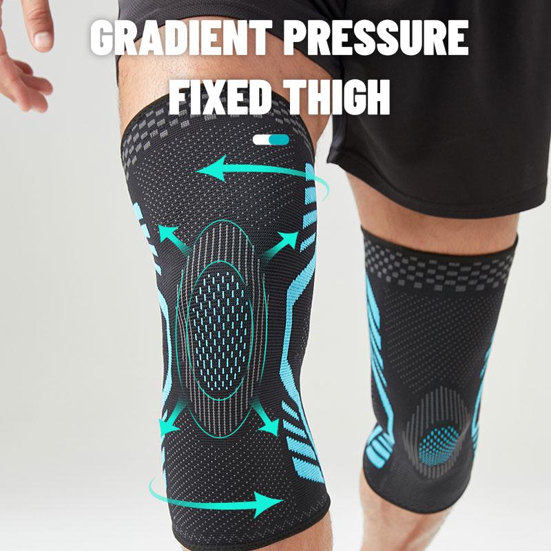 Breathable Spandex Knitted Sports Knee Pads-Lightweight Comfort for Running Basketball Football & More