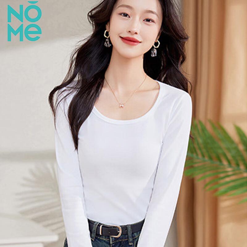 NOME Women's Slim Fit Round Neck Long Sleeve T-Shirt