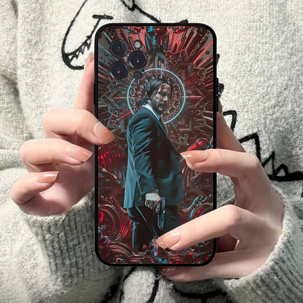 1pc Classic J-john Movie W-wick Phone Case For Iphone 17 Air 16 15 14 13 12 11 Pro Max 16 15 14 Plus TPU Soft Case