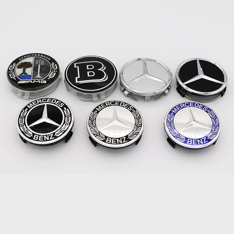 LRQ2 ER 75MM Car Styling Wheel Center Covers Hub Caps Replacement Mercedes Benz W211 W203 W204 W210 W124 AMG W202 CLA W212 W220 W205