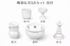 Produit Urushi Ensemble d'autel bouddhiste en céramique 5 pièces avec cendres d'encens, Blanc