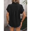 Women's Shirt Summer New Loose Casual Short Sleeve Single Breasted Shirts for Women Fashion Elegant Solid Color Office Ladies Blouses Simple Tops