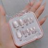 10Pcs/Box  Cat Eye Shining Diamond Toe False Nail Handmade Wearing Armor Short Press On Nails For Toes Faux