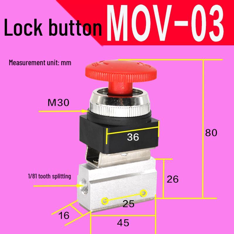 MOV-01-02-03A: Manuelles pneumatisches Regelventil - Zwei-Wege-Drei-Wege-Richtungsventil