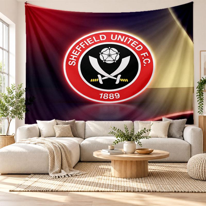 Sheffield United Football Wall Tapestry, Soft Fabric Wall Hanging, Decorative Backdrop For Bedroom Home Wall Art
