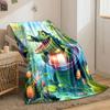Cheerful Crocodile in a Colorful Pond print blanket soft and cozy perfect for the living room bed sofa or a nap,gift