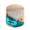 Hluru Kalimba Piano De Pulgar 21 Teclas Madera De Haya Pulgar Dedo Piano Instrumento Musical Portátil Azul
