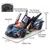 1:24 Scale Apollo Evo IE Super Car Model Toy Metal Body Rubber Tires Scissor Doors Opened Miniature Vehicle Desktop Ornaments