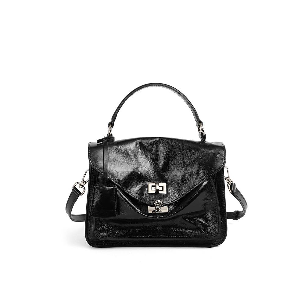 

Сумка-мессенджер Commuter, универсальная, первый слой, текстура коровьей кожи, переносная женская сумка через плечо чёрный