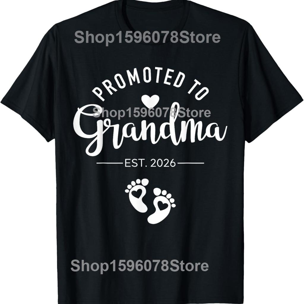 Funny First Time Grandma Let the Spoiling Begin New T Shirts Humor Streetwear Tee Shirt Short Sleeve Unisex Loose Grandmother