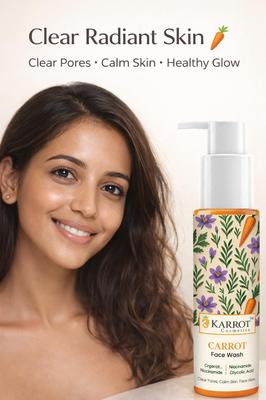 KARROT Brightening Carrot Face Wash for Dark Spots & Pigmentation | Deep Cleansing Face Cleanser for Bright, Smooth & Glowing Skin | Helps Reduce