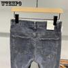 WTEMPO Sommer Herren Gerade Lockere Jeans Einfarbig Dünne Sektion Stretch Slim Jeans Einfache Lässige Atmungsaktive Dreiviertelhose