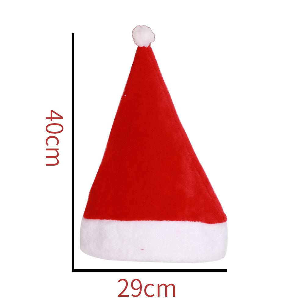 Adult Plush Santa Hat Christmas Costume Headwear Soft Flannel Xmas Cap Holiday Party Cosplay Accessory Warm Santa Hat Gift Decor