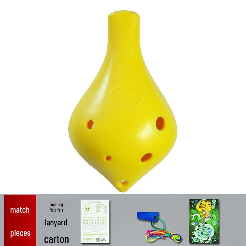 6-Hole Alto C Key Long-Mouth Ocarina, Resin Plastic, Drop-Resistant, Perfect for Students