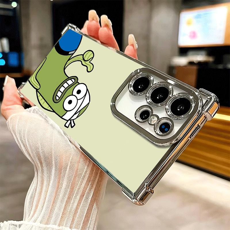Funny Cartoon Ugly Fish Soft Phone Case For Samsung Galaxy S26 Ultra S25 Edge S24 FE S23 Plus S22 S21 + S20 Plating Anti-Fall Fu