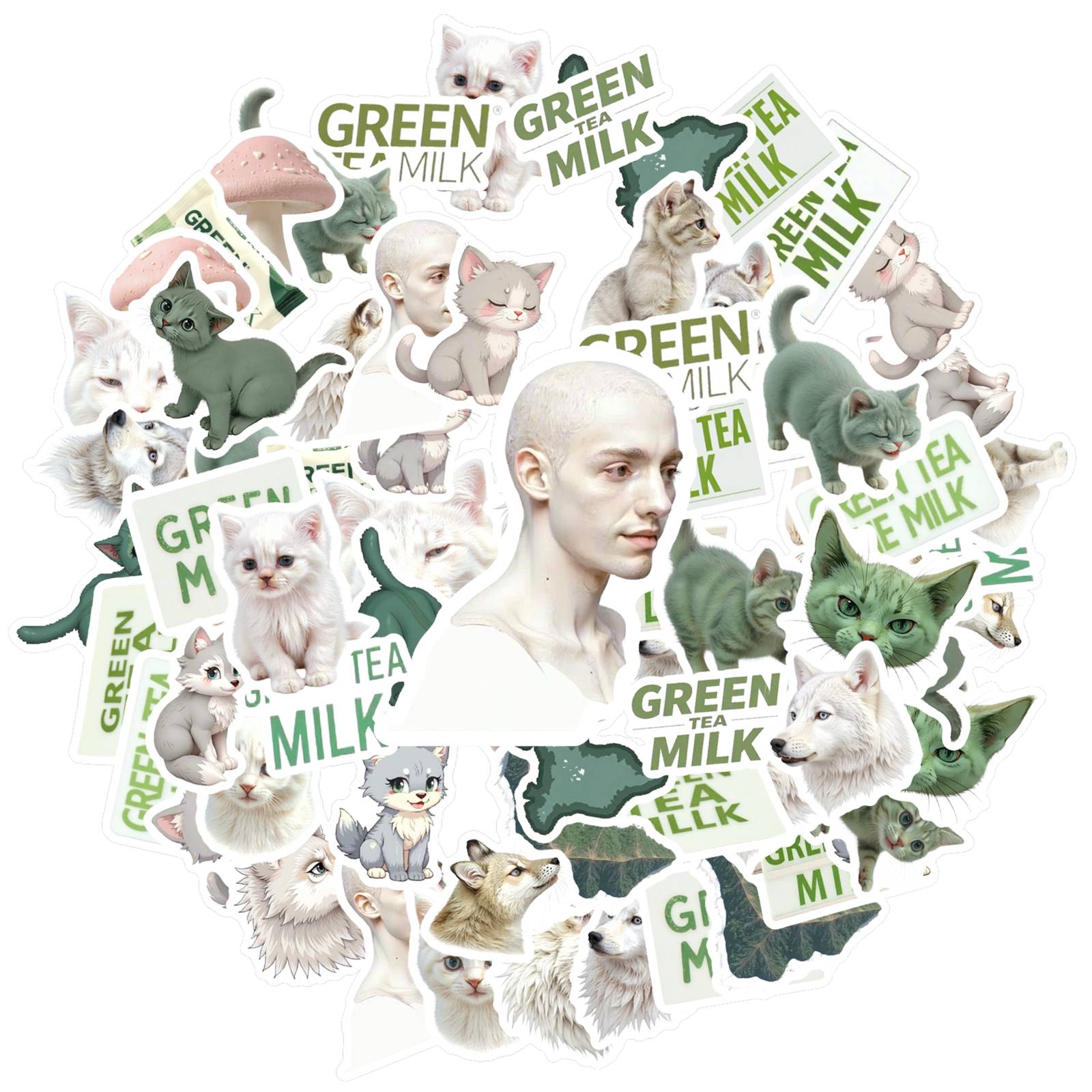 

35pcs Cute Animals Stickers Cartoon Beverages Teacher Reward Stickers DIY Stickers For Suitcase Fridge Phone Luggage Laptop DIY