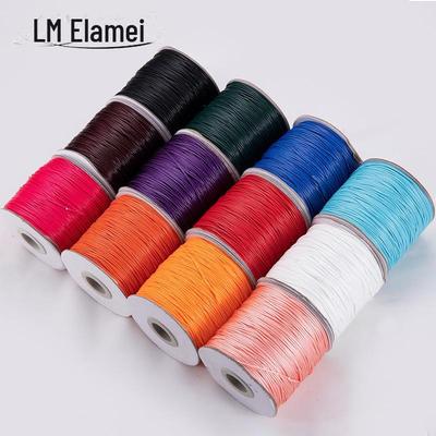 Koreaans Gewaxt PU Lederen Koord, 0.5-2.5mm, 10m voor DIY Sieraden & Gevlochten Ketting.