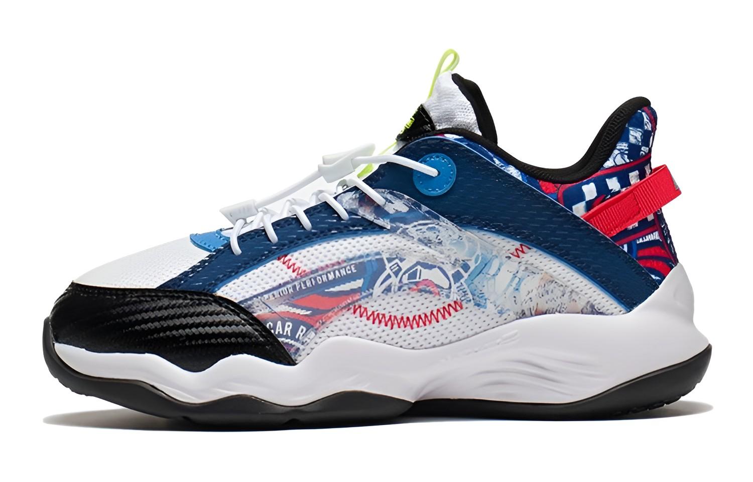Li Ning Low top Basketball Shoes White Blue Teenagers YKBS052-1 27