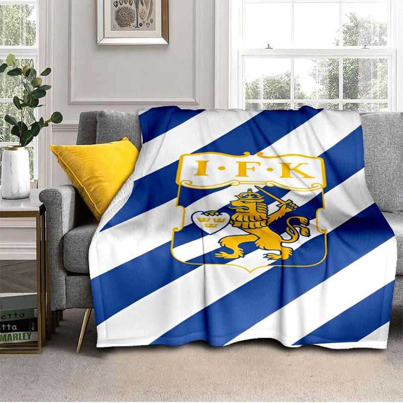 Coperta con Emblema Cresta del Leone IFK Adatta per Divani, Letti, Uffici e Campeggio - Regalo Perfetto per Halloween Natale