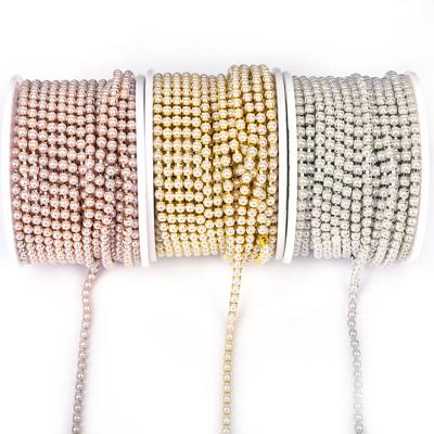 Weiche Kralenkette Perlen-Verschlüsselungskette, Gold- und Silberboden Dichte Kralenkette DIY Kleidung Schmuck Zubehör Großhandel