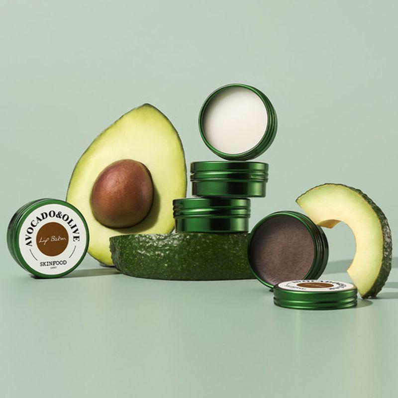 SKINFOOD Avocado & Sugar Lip Scrub + Olive Lip Balm single