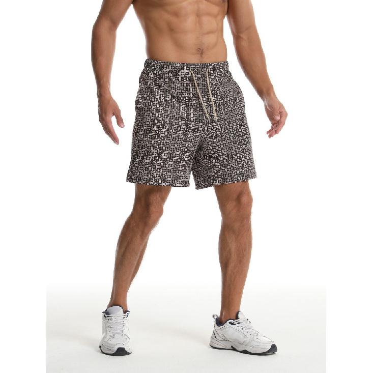Men's Summer Fashion Sports Casual Geometric Pattern Breathable Trendy Shorts for Men