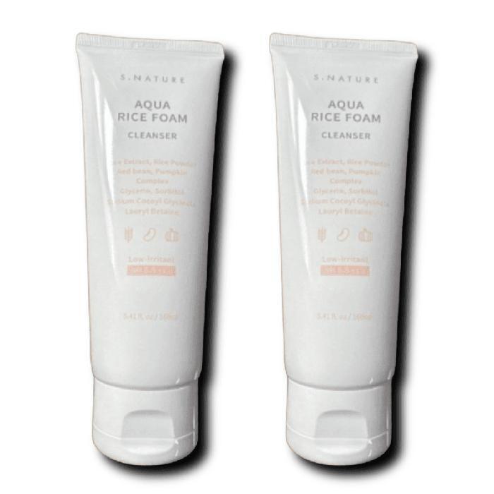 S.NATURE Aqua Rice Mildly Acidic Cleansing Foam 160ml x 2 (41940349)