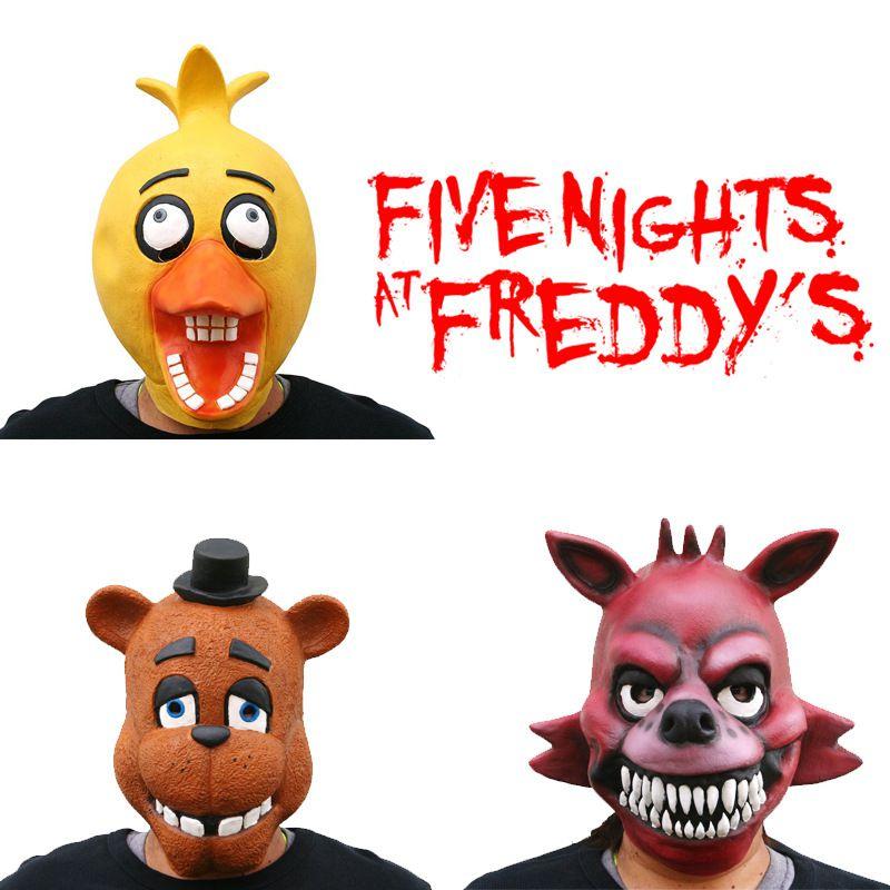 Máscara de Látex para Adulto de Five Nights At Freddy's con Estilo Freddy Chica Bonnie Foxy