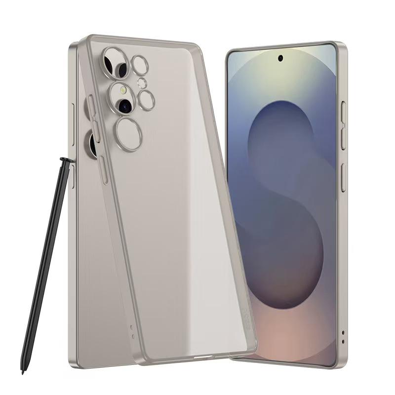 

Полупрозрачный матовый однотонный чехол для Samsung S25 Ultra: Простой защитный чехол SM-S25Ultra