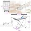 45-55℃ Sèche-Linge électrique, 50Hz-230W électrique Sèche-Linge Pliable, 18 Barres, étendoir à Linge Chauffant électrique Ailé A601