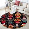 Dachshund Round Area Rug,Carpet Rug for Living Room Bedroom Sofa Playroom Decor,Non-slip Floor Mat