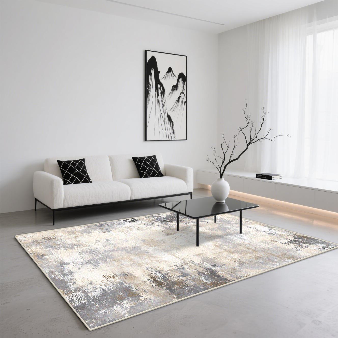 

Ковер в стиле абстрактного искусства ДЛЯ ЖИЛОЙ КОМНАТЫ Легкая роскошь Декорация для дома Нескользящий Моющийся Коврик Минимализм Спальня Пушистые Мягкие Коврики 60*90cm