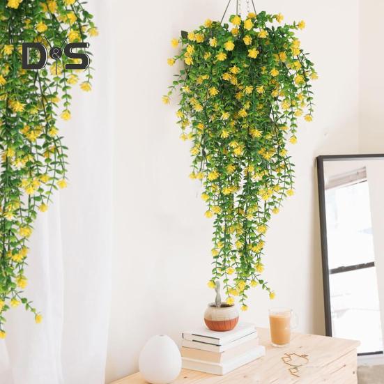 Kaufe 1/2 Stck Hngende knstliche Blumenrebe, UV-bestndig, hngende  Kunstblumenpflanzen, Kunststoff-Efeu, fr Zuhause, Hochzeit, Innen- und  Auenbereich, Garten, Hofdekoration, Foto zum Preis ab 3.91 | Joom