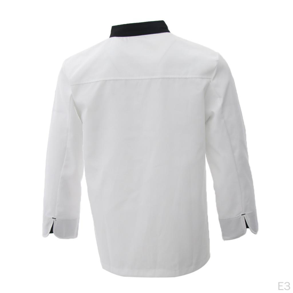 Chef Apparel Double Breasted Uniform Stand Hotel Cook Clothes White
