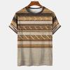 Stripe Printed Men's 3D Printed Casual T-shirt