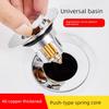 Sink Basin Pop-Up Core Anti-Odor Drain Plug Washbasin Press-Type Drain Filter Universal