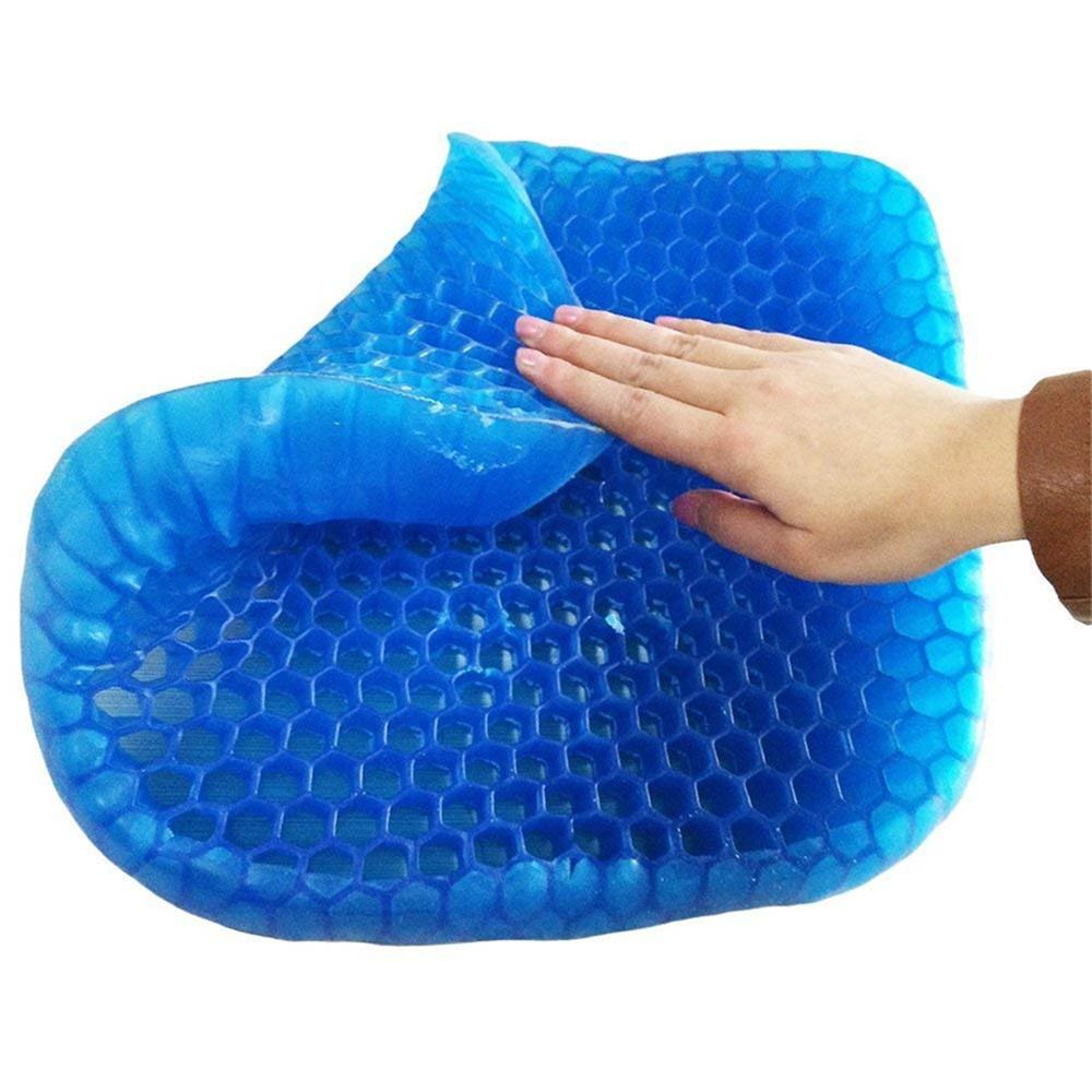 1X Elastic Seater Cushion Pad Silicone Honeycomb Design Pressure Point Massager
