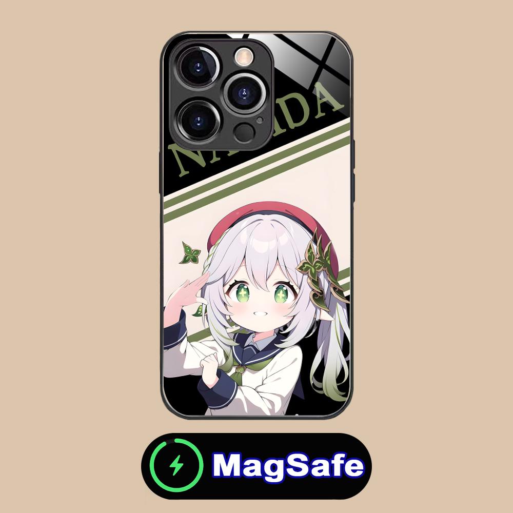 Genshin Impact Nahida Phone Case for iPhone 16 15 14 13 12 11 Pro Max Plus Mini MagSafe Glass Colour Printing Pretty Smartphone