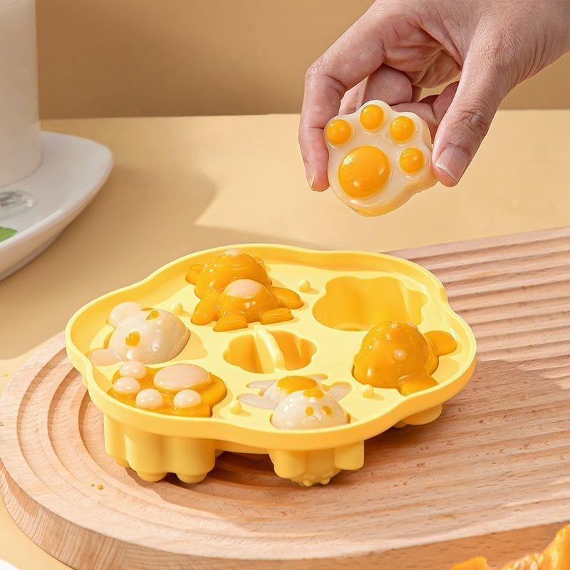 Baby Supplementary Food Steamed Cake Mould Infant Silicone Cooking Tool Cat Claw Cake Abrasives Modeling Pastry Baking