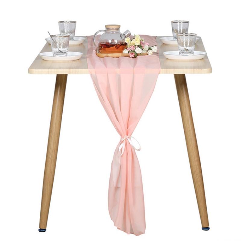 New Chiffon Table Flag European American Style Decorative Table Flag Wedding Decoration Chiffon Yarn Table Flag