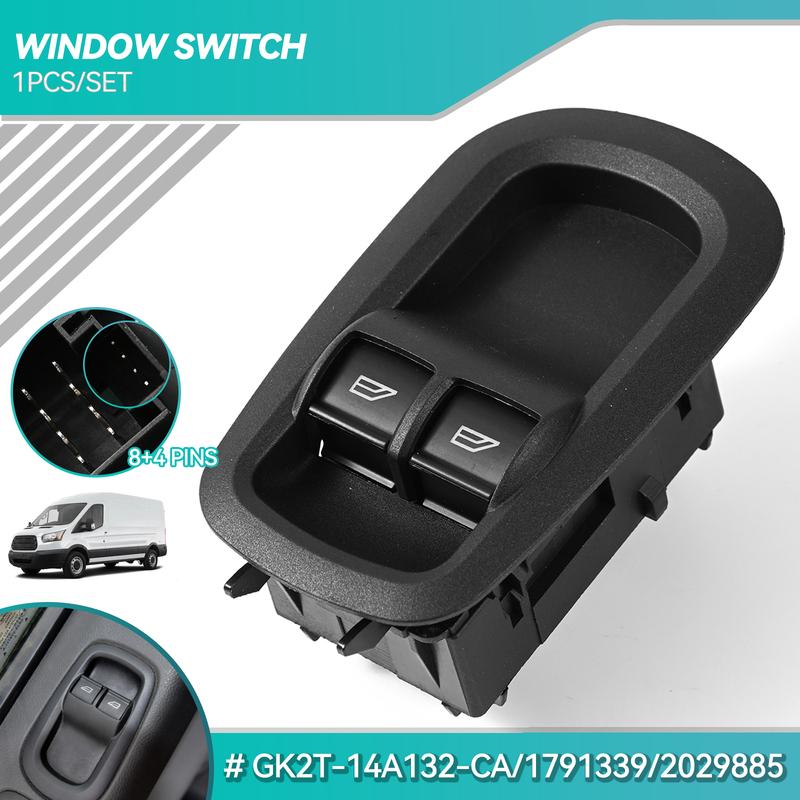 

1791339 Double Door Power Window Lifter Control Switch Button Driver Side Fit For Ford Transit MK8 2014+ 2029885 GK2T-14A132-CA