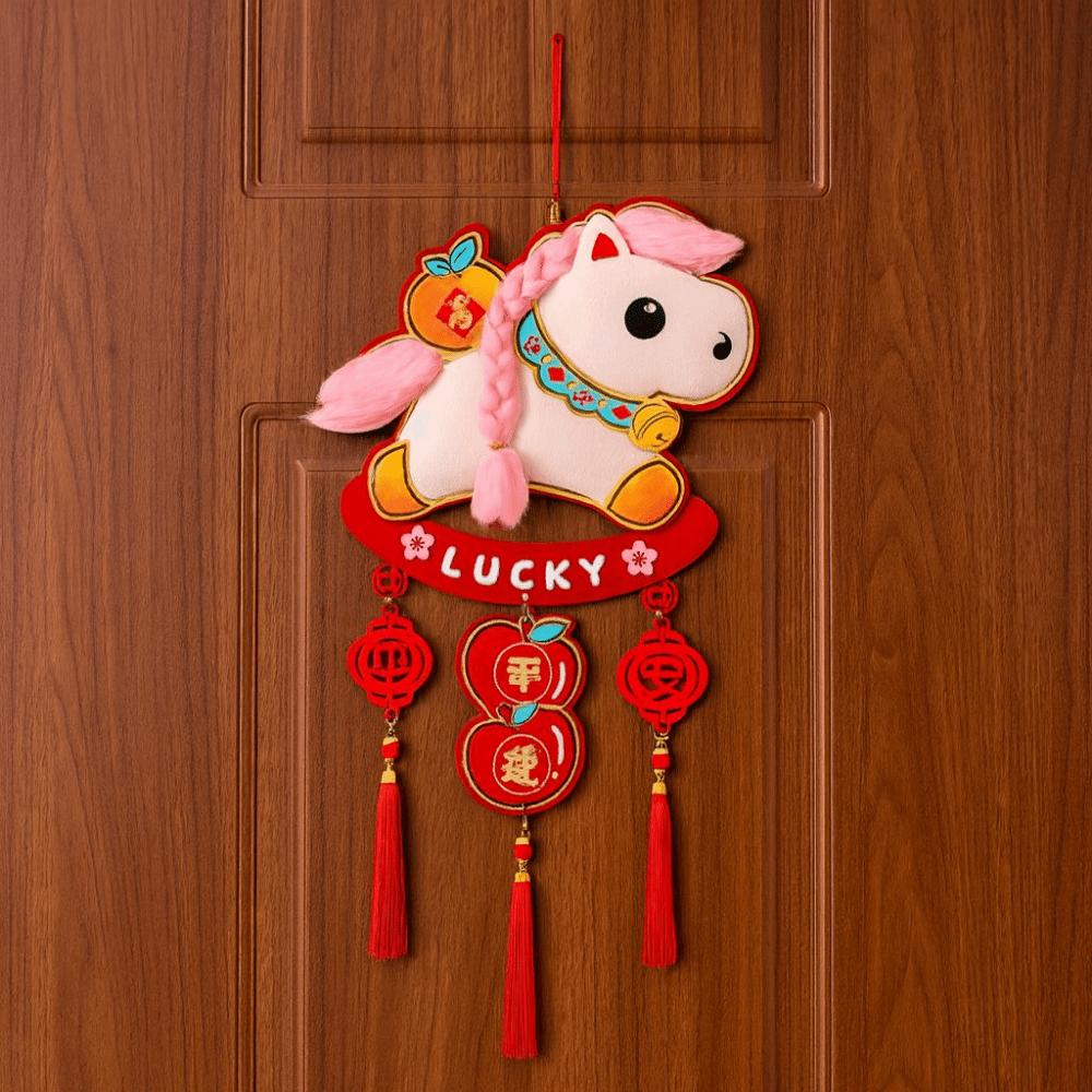 Traditional Spring Festival Door Decoration Horse Year Hanging Ornaments Party Decoration