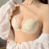 Lace Seamless Breathable Silicone Nipple Covers for Women - Invisible, Gathered Style Without Underwire for Wedding Dresses