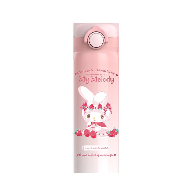 500ML Sanrio Kuromi Stainless Steel Water Bottle Direct Drinking Thermal Vacuum Insulated Cup Women Thermos Portable Student