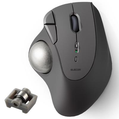 Elecom Ratón inalámbrico con trackball Bluetooth serie IST, 5 botones, funcionamiento con el pulgar, compatible con Windows, Mac, Chromebook, color negro M-IT11BRABK
