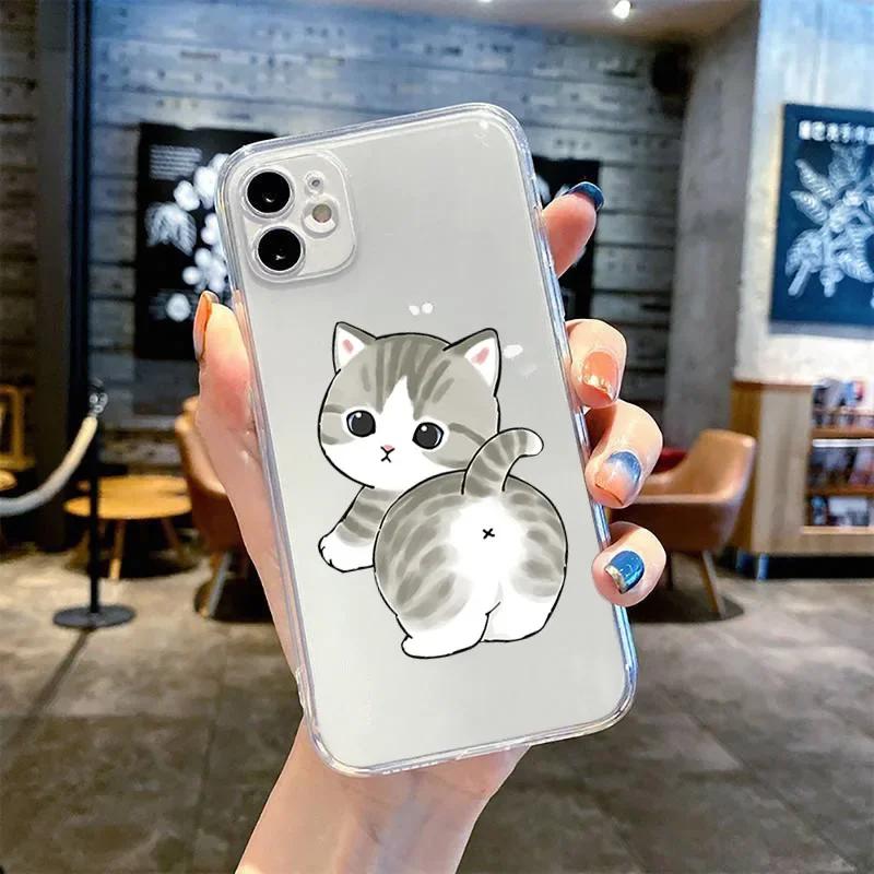 Funny Cartoon Cat Lover Couple Phone Case For Samsung Galaxy S24 S23 S22 S25 Ultra Plus Cover for Galaxy S23+ S24+ S25+ Shell