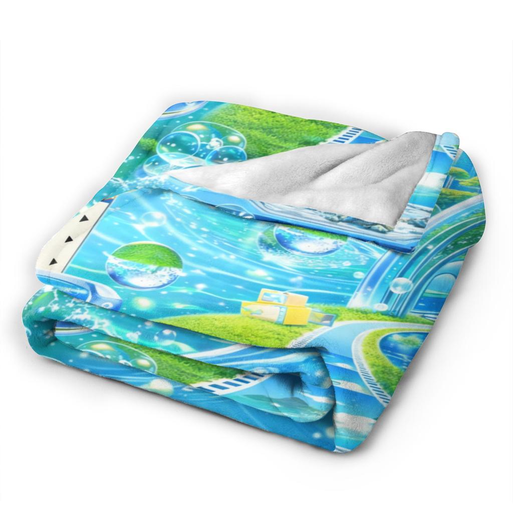 Frutiger Aero Blanket  Travel Flannel Throw Blanket For Couch Chair Warm Soft Design Quality Bedspread Birthday Present