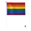 1 Pcs Easy To Hold Mini Rainbow Flag With Flagpoles For Cheers Pride Party Accessories 14x21cm