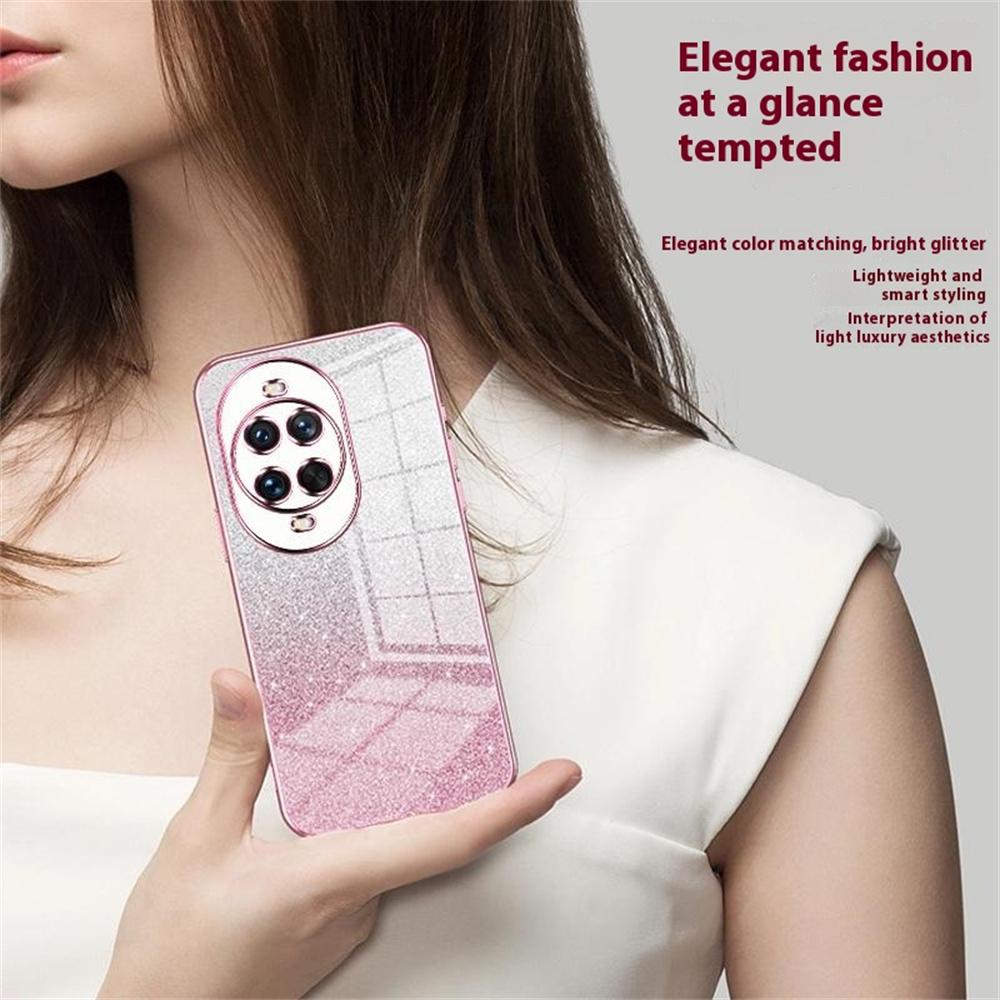 Pro Huawei nova 14 Ultra 5G pouzdro Elektroplating Gradient Glitter TPU kryt na telefon